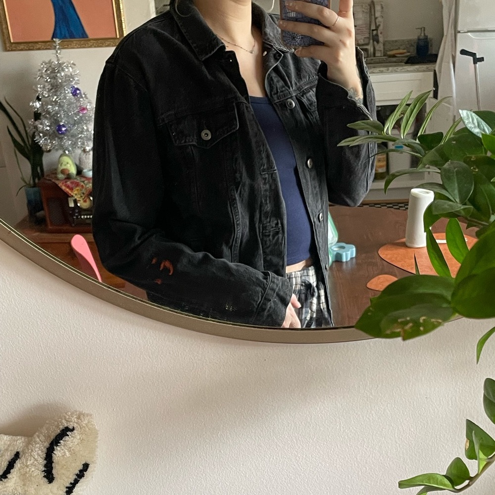 black denim jacket